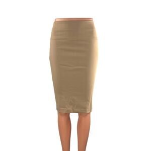 Top 10 USA Women's Beige Khaki High Waist Slit Fitted Pencil Mini Skirt Size XS